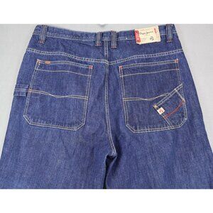 VTG Pepe Jeans Double Knee Carpenter Style Baggy Rave Wide 40x32 Skater Y2K